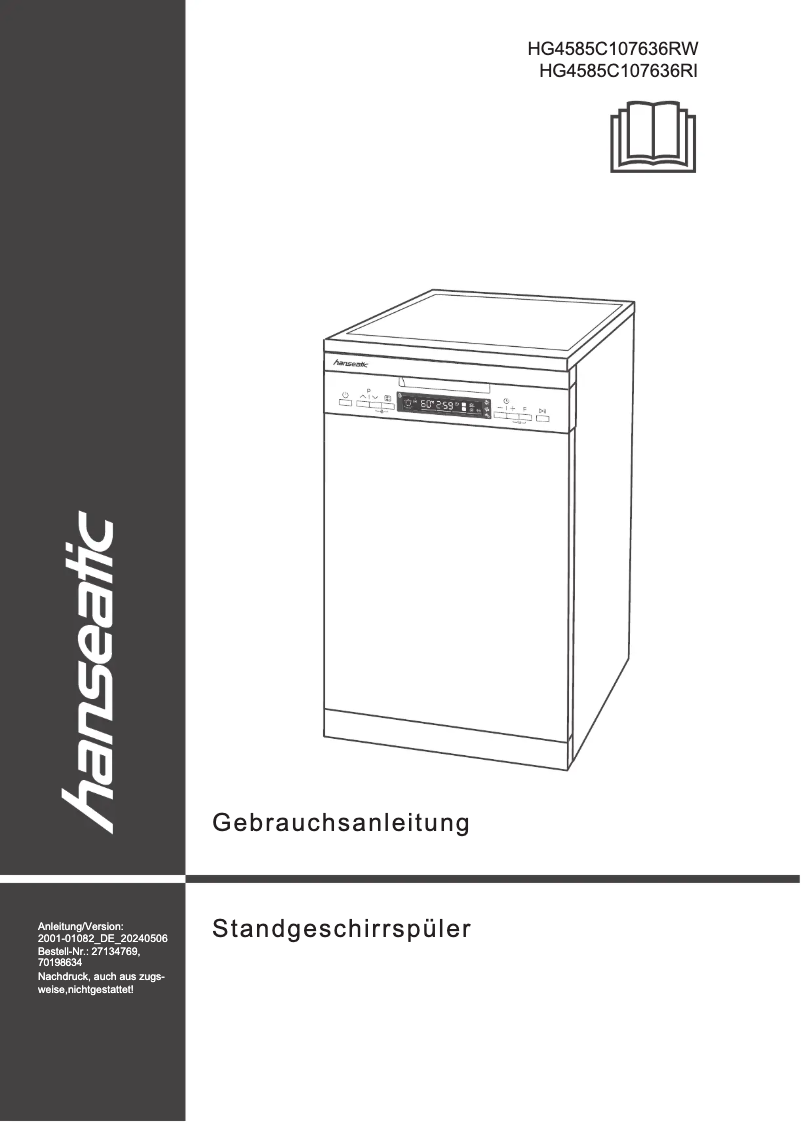 Página 1 del manual Manual de usuario Hanseatic HG4585C107636RW