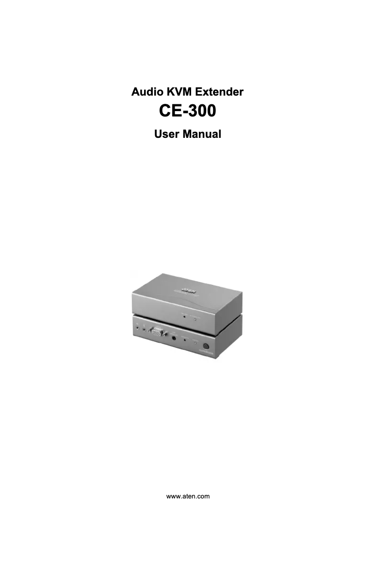 Page n°1 - Manuel utilisateur ATen CE300