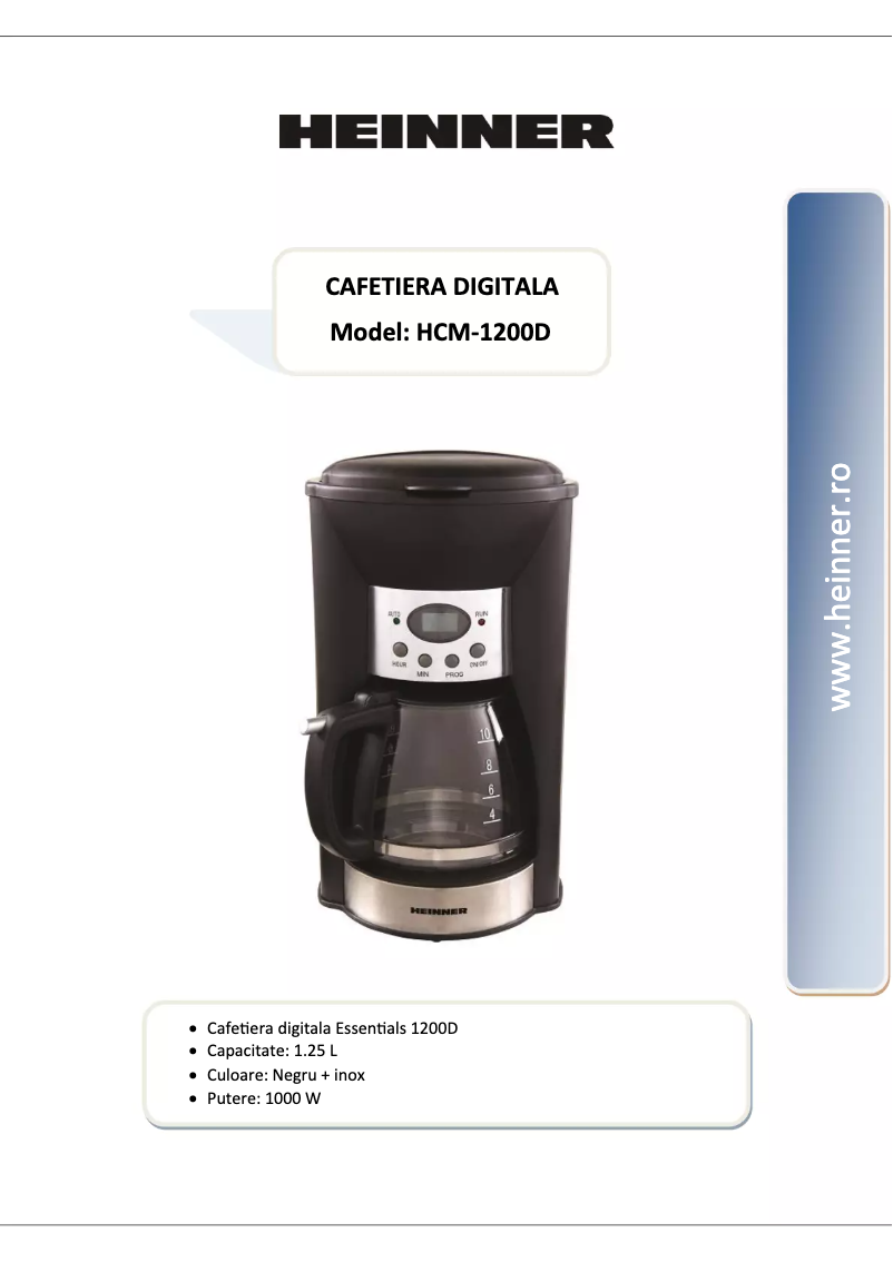 Page n°1 - Manuel utilisateur Heinner HCM-1200D
