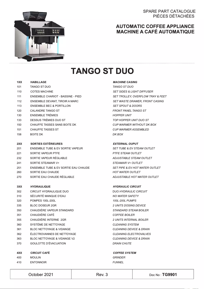 Page n°1 - Catalogue UNIC Tango Duo ST