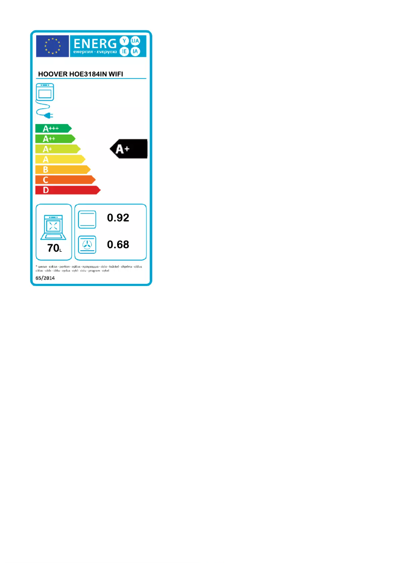 Image de la première page du manuel de l'appareil HOE3184IN WIFI
