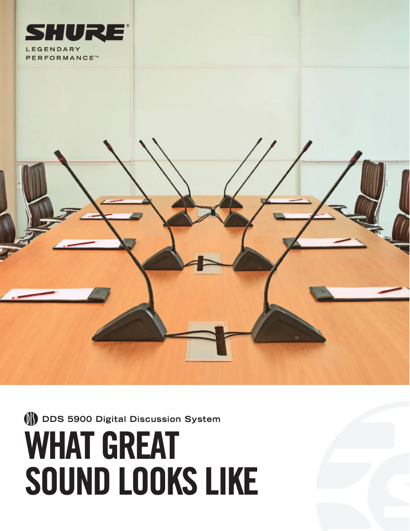 Page 1 de la notice Brochure Shure DDS-5900