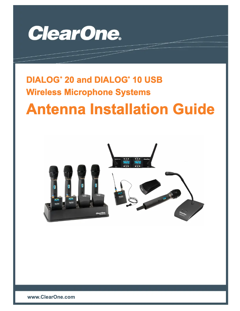 Page 1 de la notice Manuel utilisateur ClearOne Dialog 10 USB