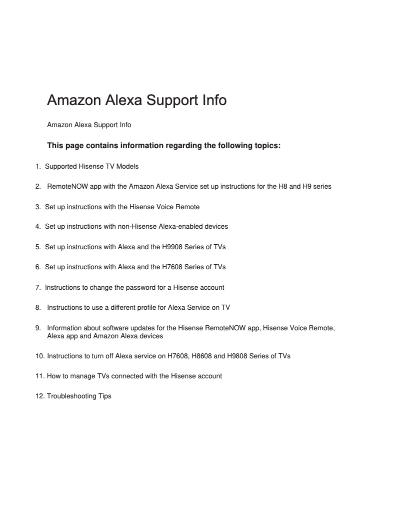 Page 1 de la notice Manuel utilisateur Hisense 65H7608