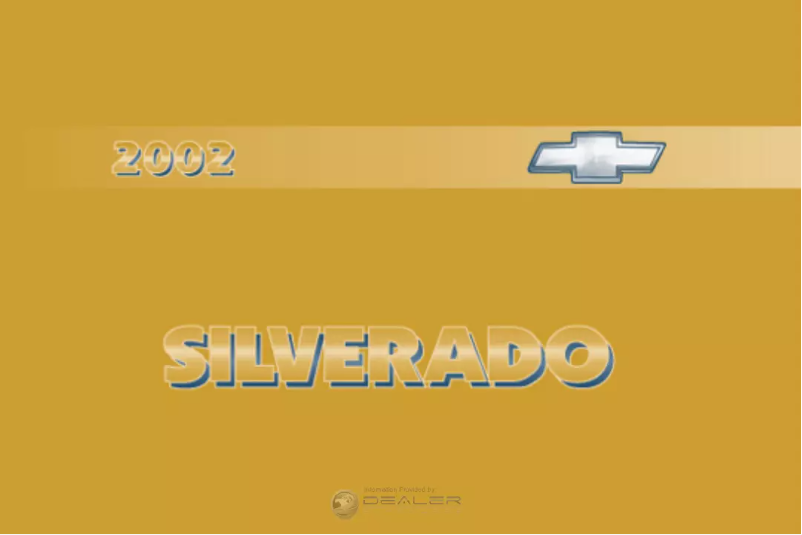 Image de la première page du manuel de l'appareil Silverado 1500 (2002)