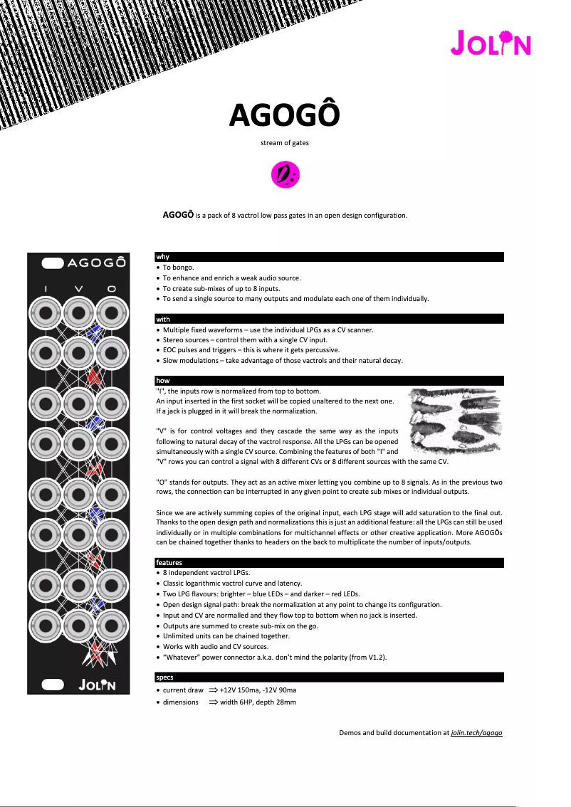 Página 1 del manual Manual de usuario Jolin Agogo