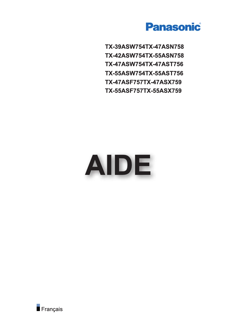 Imagen de la primera página del manual del dispositivo Viera TX-55AST756