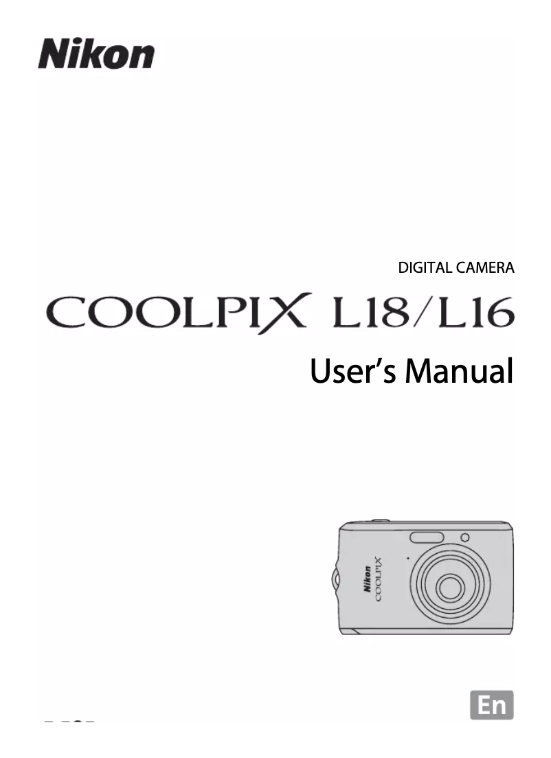 Image de la première page du manuel de l'appareil Coolpix L18