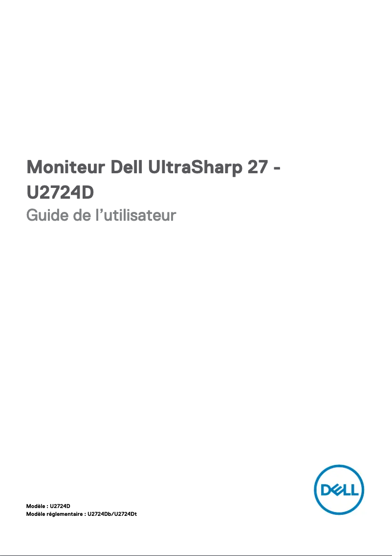 Page 1 de la notice Manuel utilisateur Dell U2724D