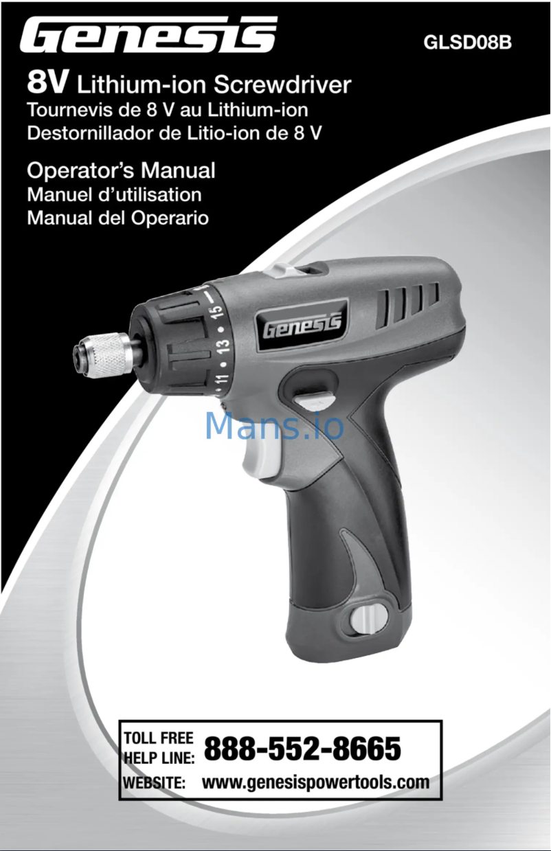 Image de la première page du manuel de l'appareil GLSD08B