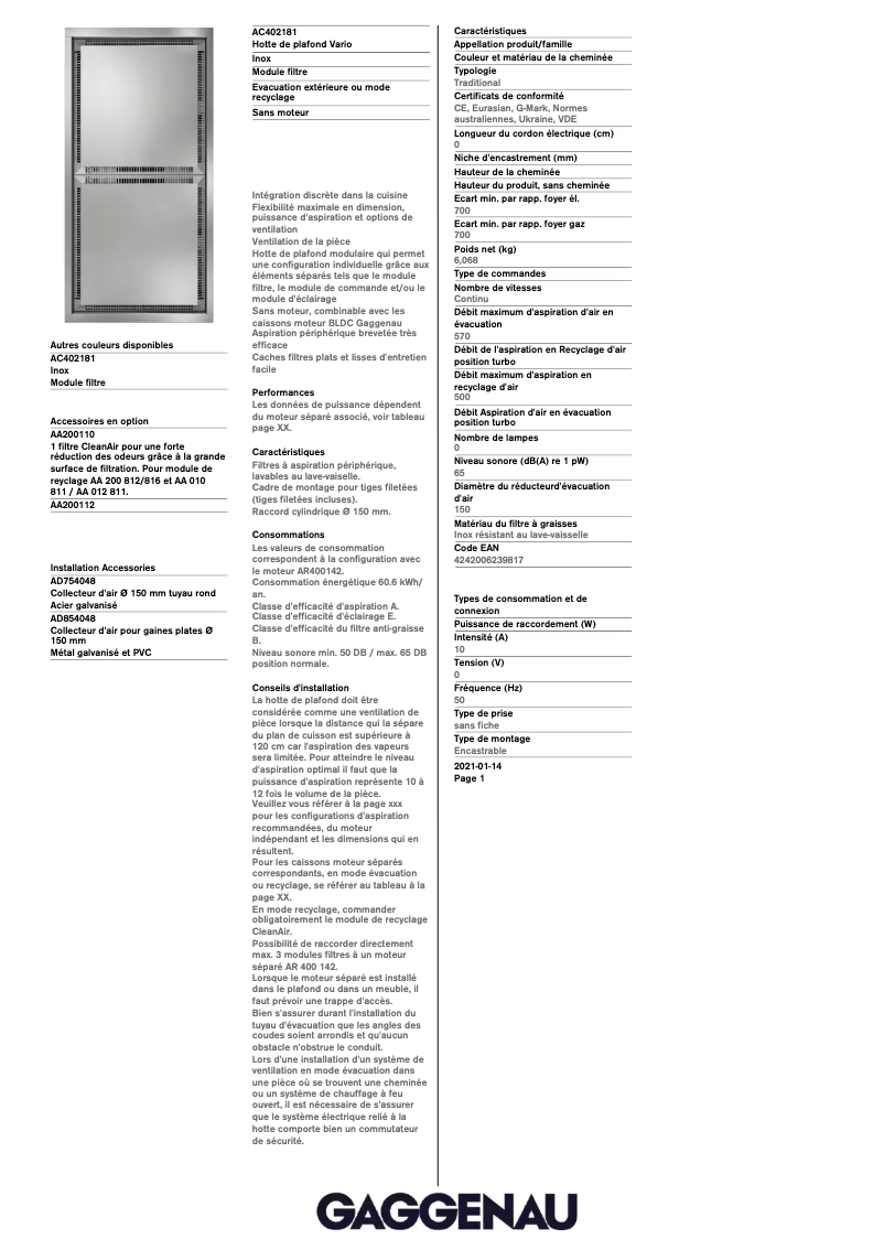 Imagen de la primera página del manual del dispositivo AC402181