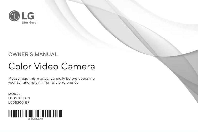 Image de la première page du manuel de l'appareil LCD5300-BN