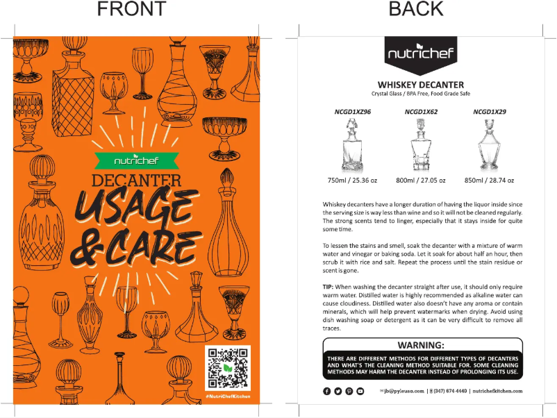 Page 1 de la notice Manuel utilisateur Nutrichef NCGD1X29