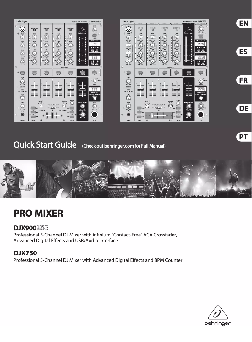 Page n°1 - Manuel utilisateur Behringer DJX900USB