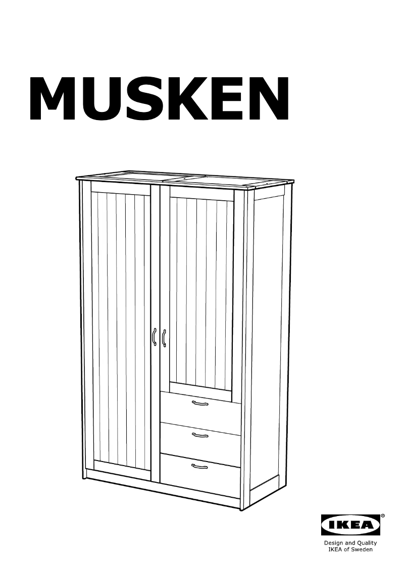 Page 1 de la notice Manuel utilisateur Ikea MUSKEN 503.786.84
