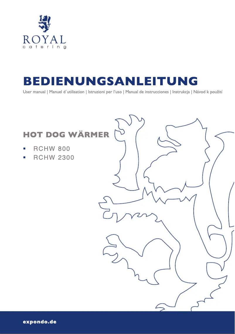 Page 1 de la notice Manuel utilisateur Royal Catering RCHW-800