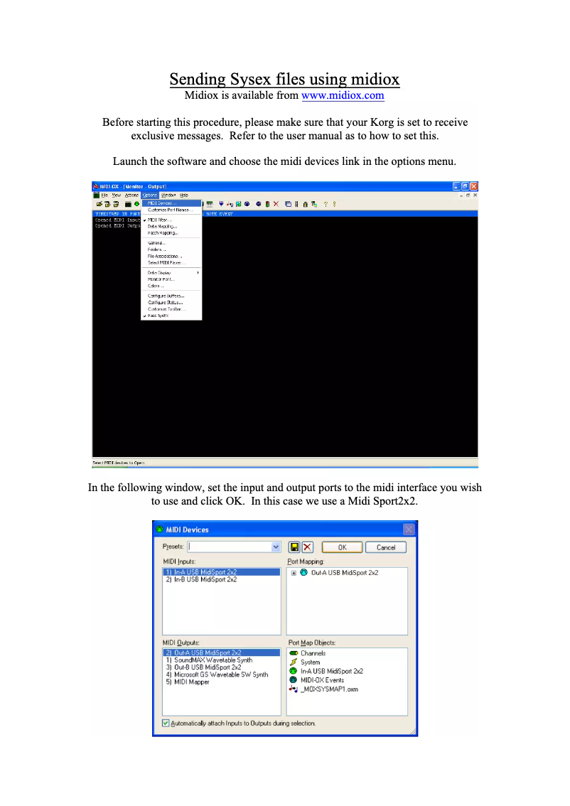 Page 1 de la notice Manuel utilisateur Korg M1