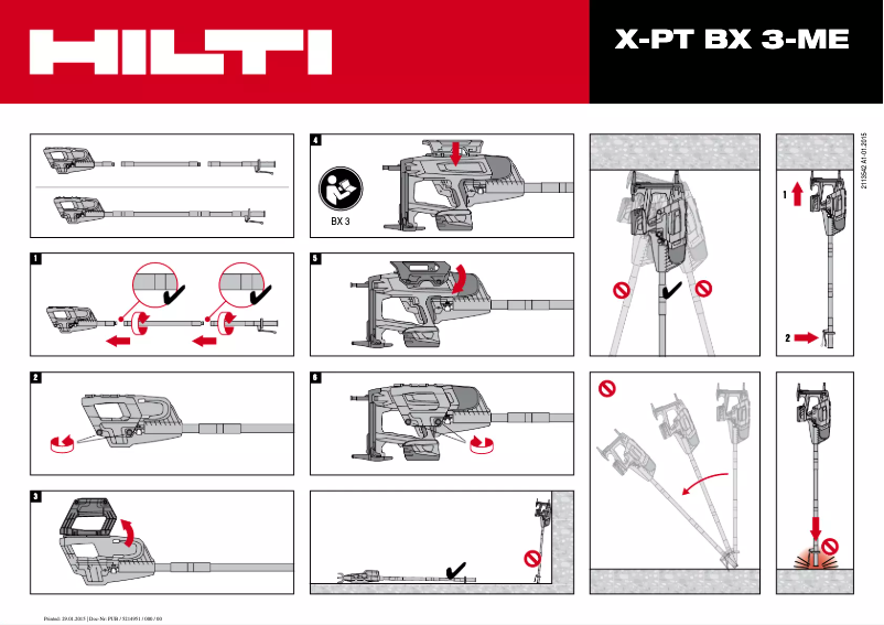 Page 1 de la notice Instructions / montage Hilti X-MW MX
