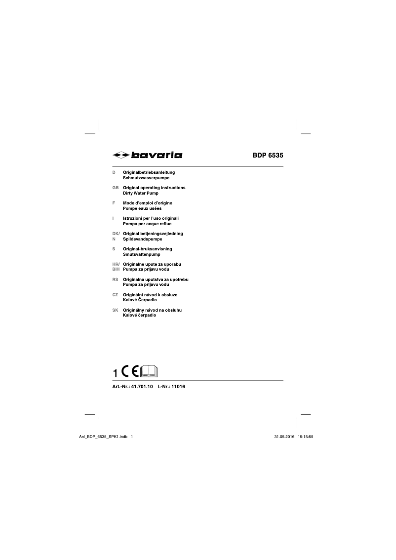 Página 1 del manual Manual de usuario Bavaria BDP 6535