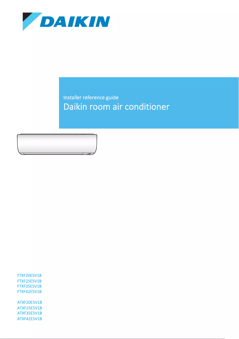 Page n°1 - Guide d'installation Daikin FTXF25E5V1B