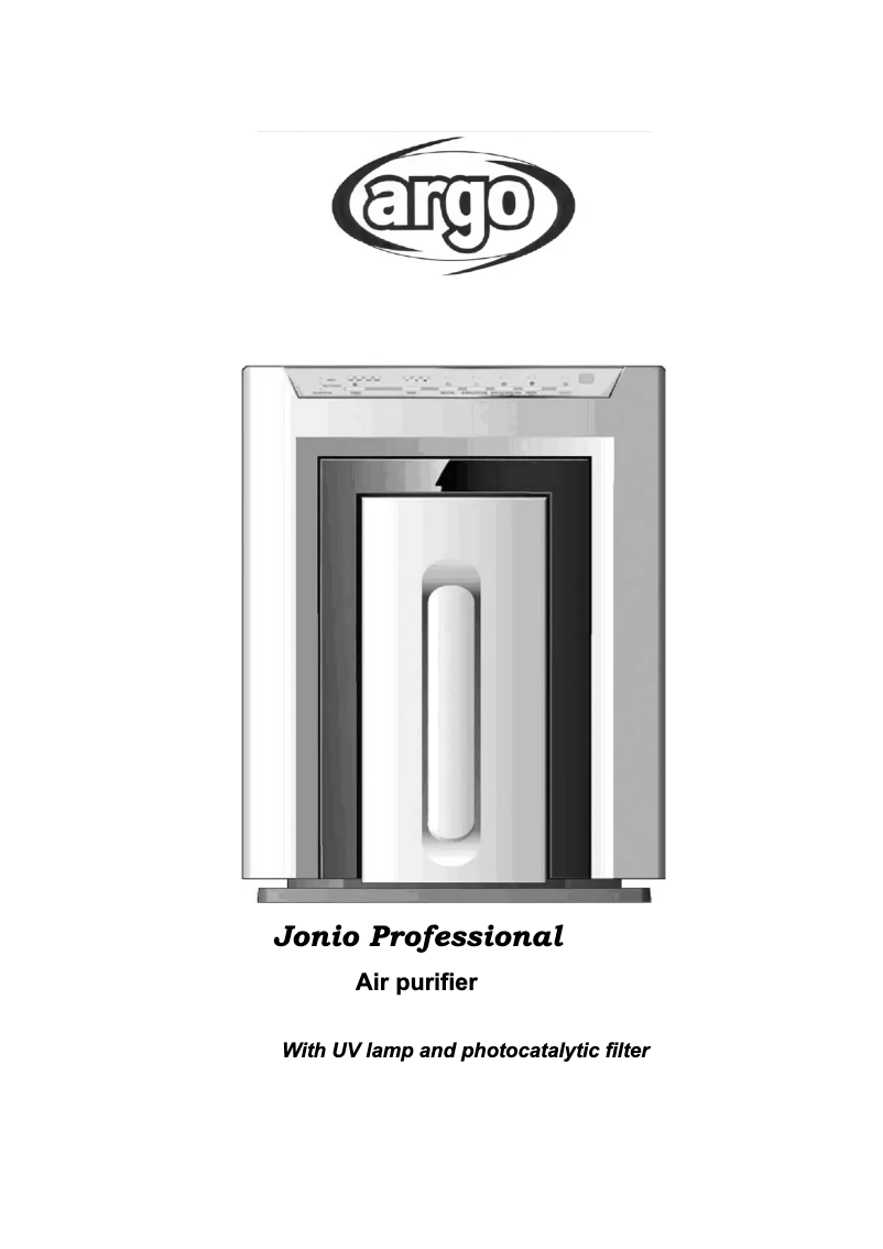 Page 1 de la notice Manuel utilisateur Argoclima Jonio Professional