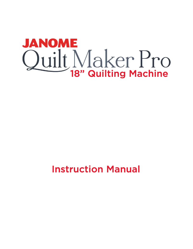 Page n°1 - Fiche technique Janome Quilt Maker Pro 18