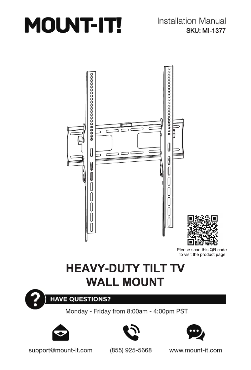 Page 1 de la notice Manuel utilisateur Mount-It! MI-1377