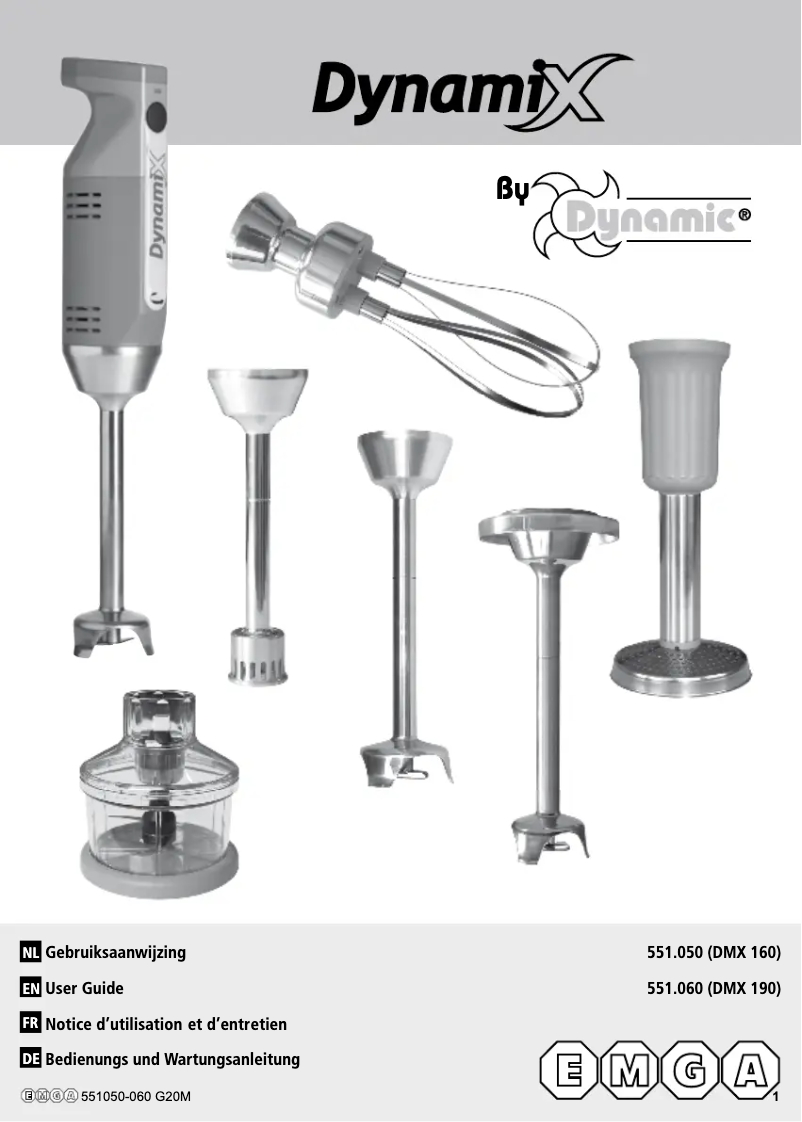 Page n°1 - Manuel utilisateur Dynamic Dynamix 551060