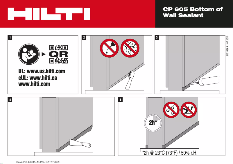 Page n°1 - Manuel utilisateur Hilti CP- 605