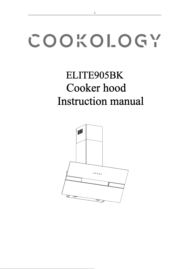 Page n°1 - Manuel utilisateur Cookology ELITE905BK