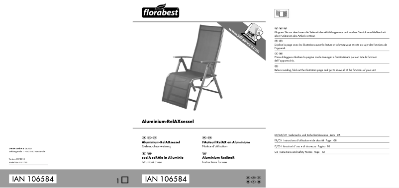 Image de la première page du manuel de l'appareil IAN 106584