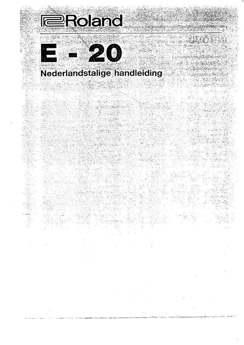 Page n°1 - Manuel utilisateur Roland E-20