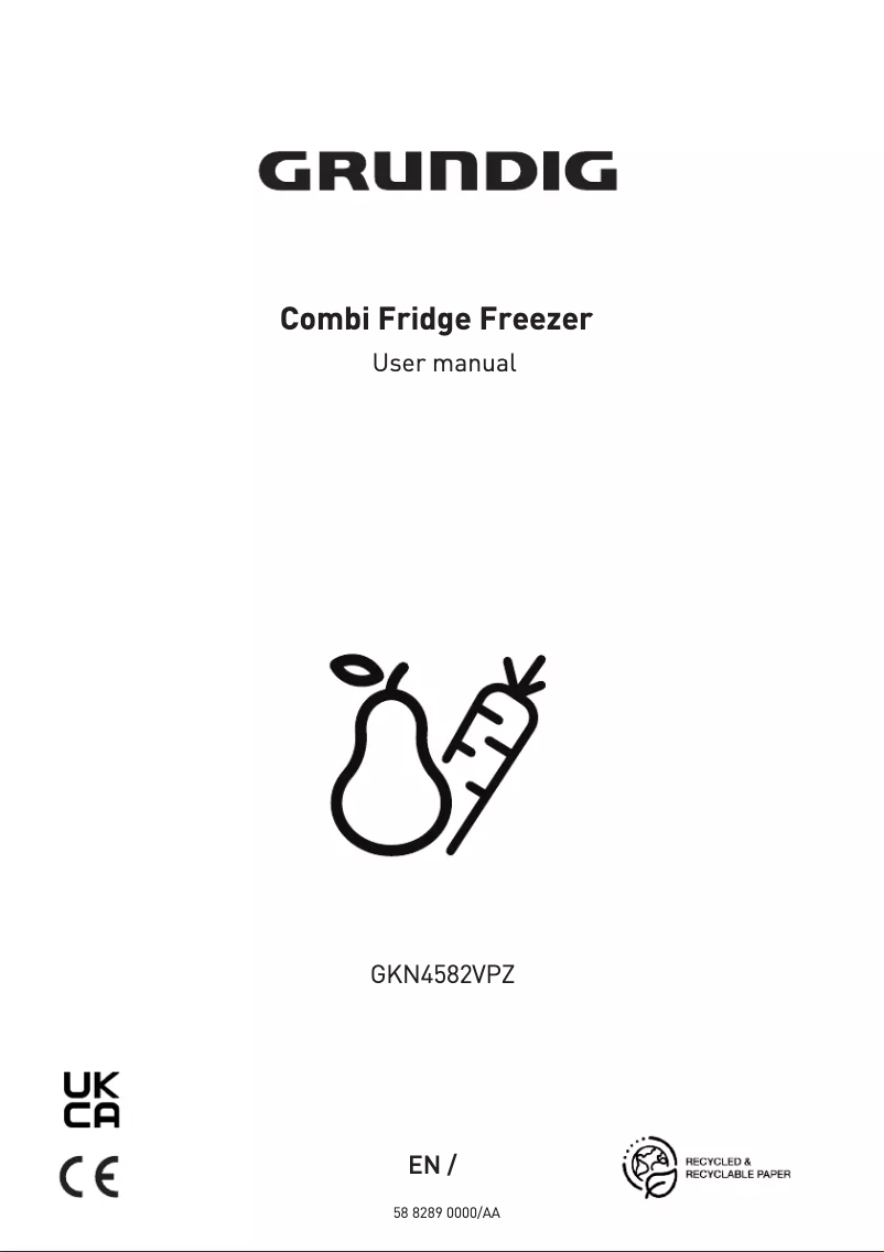 Page n°1 - Manuel utilisateur Grundig GKN4582VW