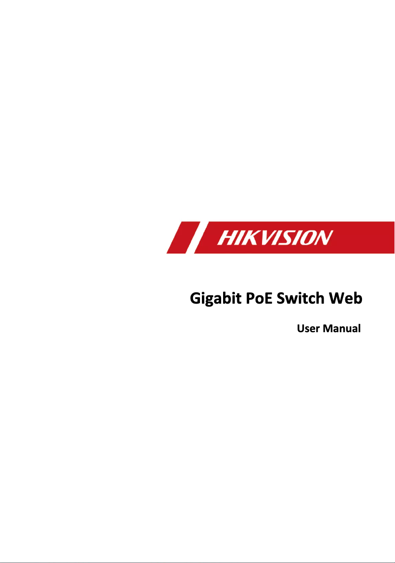 Page 1 de la notice Manuel utilisateur Hikvision DS-3E1510P-SI