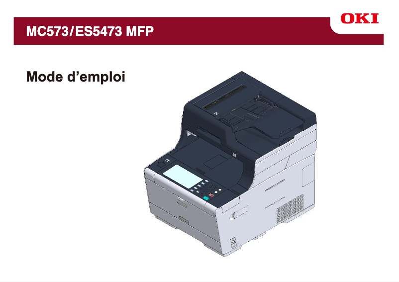 Page n°1 - Manuel utilisateur OKI MC573dn