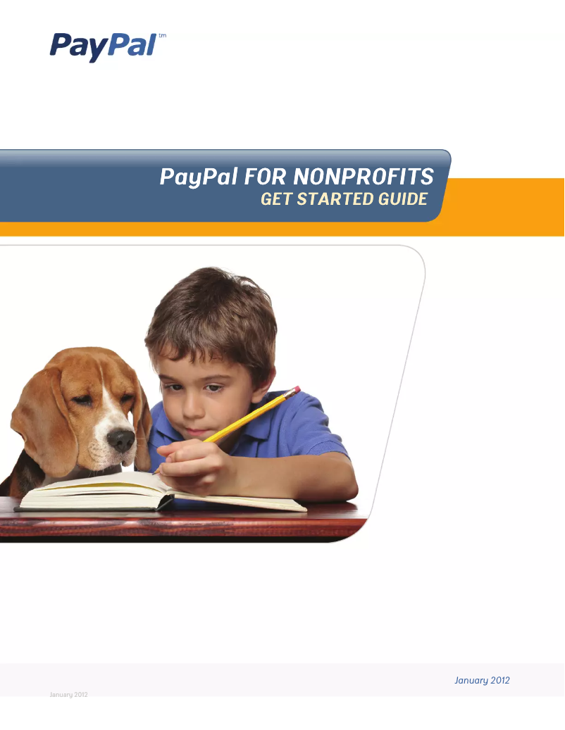 Image de la première page du manuel de l'appareil NonProfits (2012)