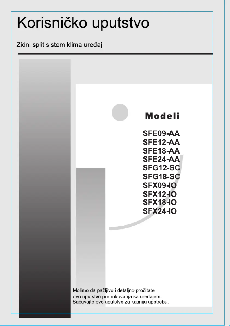Page 1 de la notice Manuel utilisateur VOX SFG18-SC