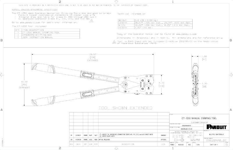 Image de la première page du manuel de l'appareil CT-1250