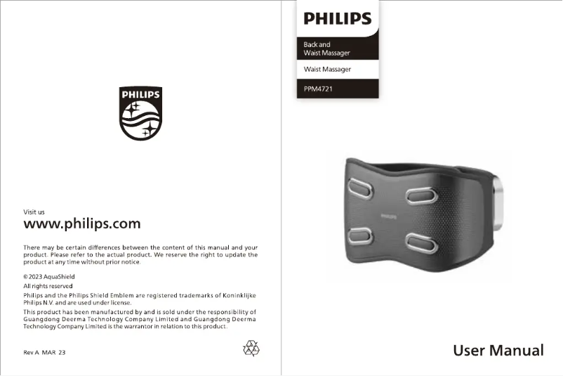 Page 1 de la notice Manuel utilisateur Philips PPM4721