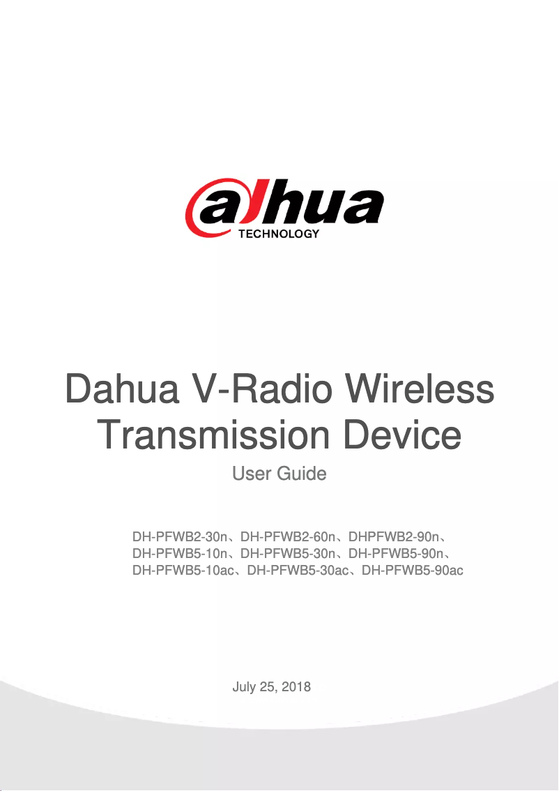 Página 1 del manual Manual de usuario Dahua Technology PFWB2-60n