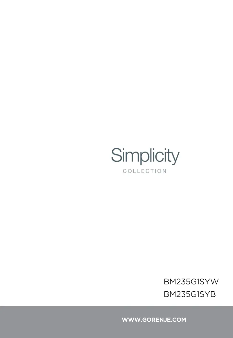Página 1 del manual Manual de usuario Gorenje BM235G1SYB
