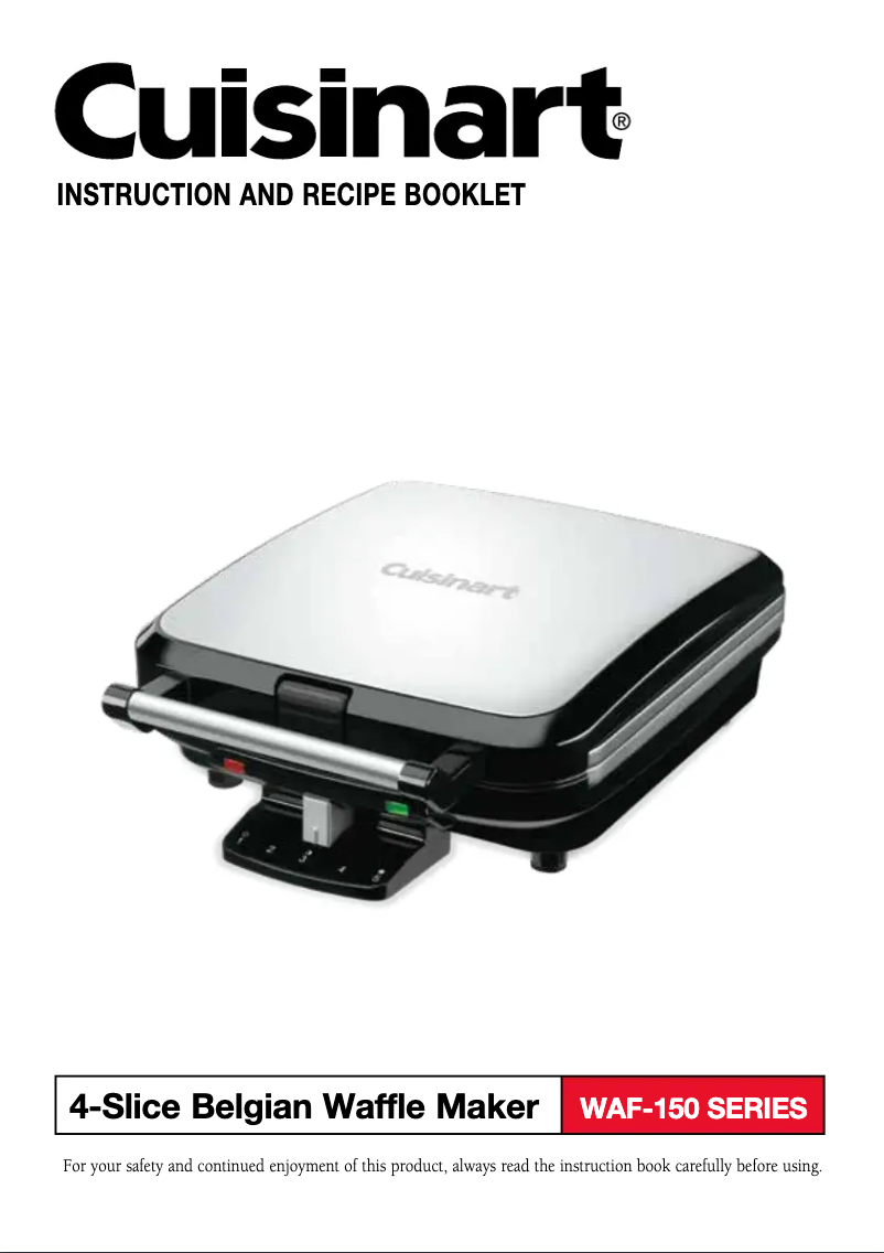 Page 1 de la notice Manuel utilisateur Cuisinart WAF-150P1
