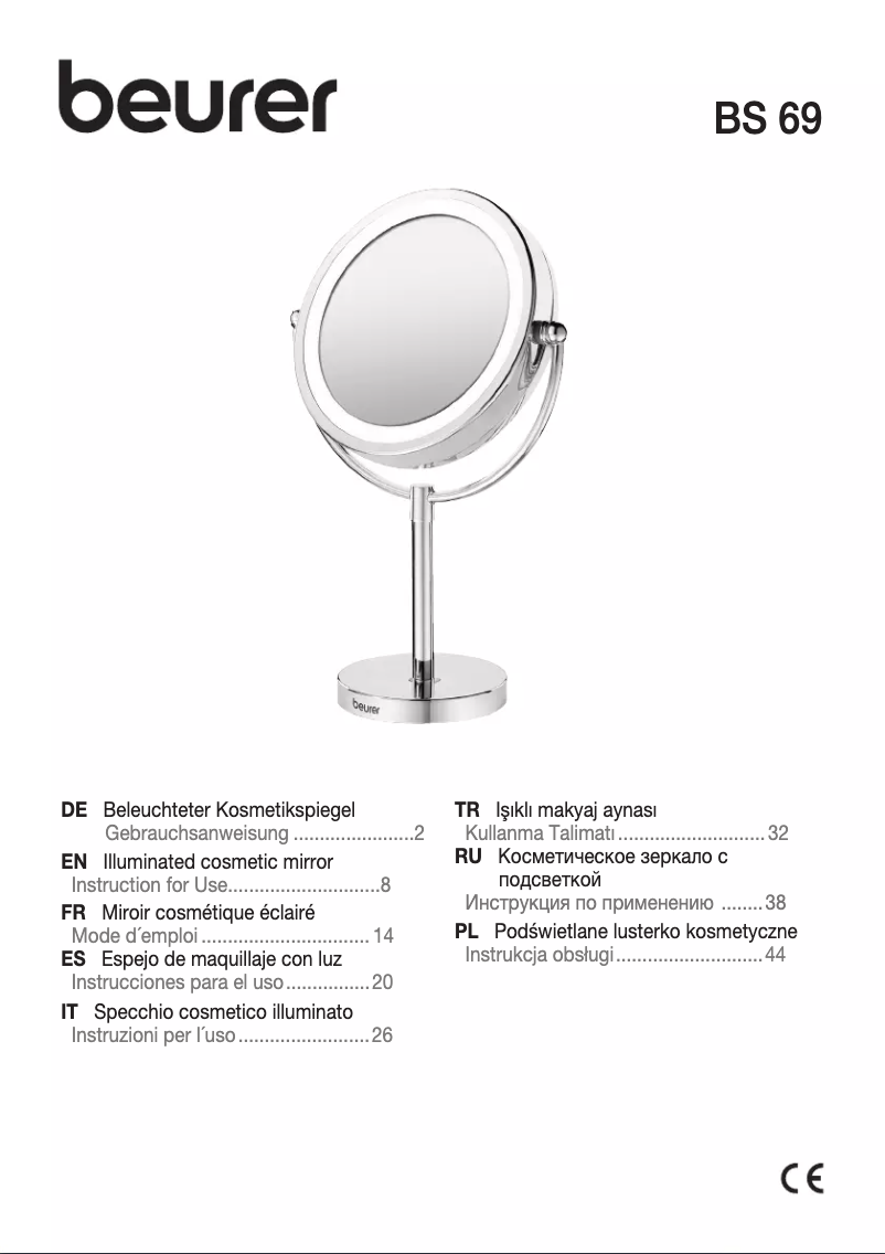 Page 1 de la notice Manuel utilisateur Beurer BS 69
