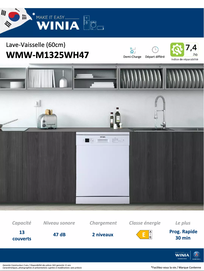 Image de la première page du manuel de l'appareil WMW-M1325WH47