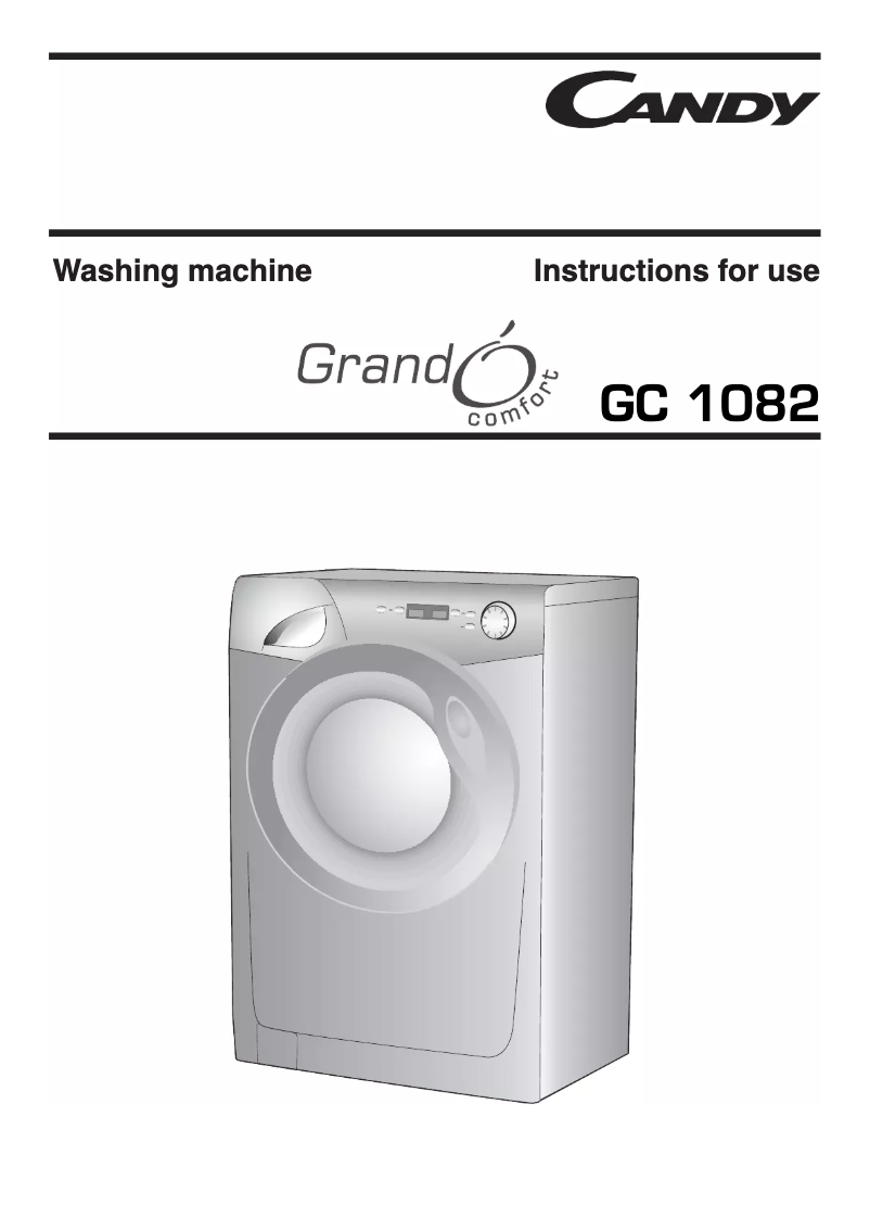 Page 1 de la notice Manuel utilisateur Candy GC 1082D1/1-ISR