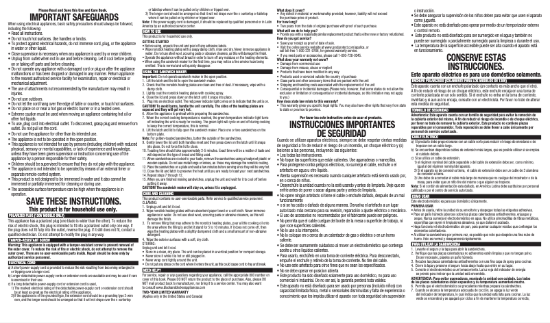 Image de la première page du manuel de l'appareil SM24530