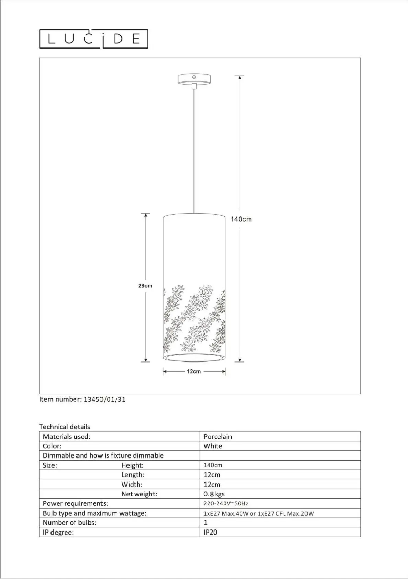 Página 1 del manual Manual de usuario Lucide Sinan