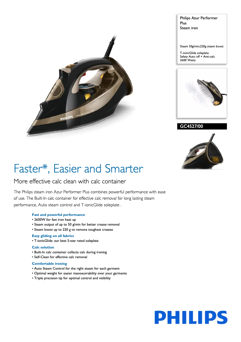 Image de la première page du manuel de l'appareil Azur Performer Plus GC4527