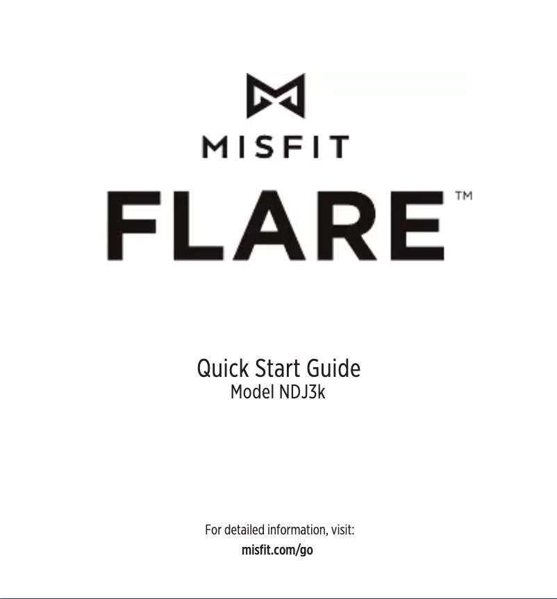 Page 1 de la notice Manuel utilisateur Misfit Flare