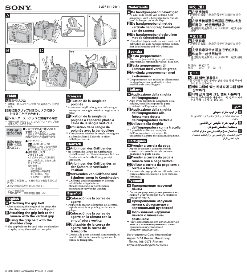 Image de la première page du manuel de l'appareil STP-GB1AM